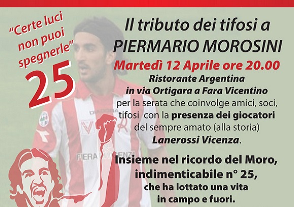 Il 12 aprile la cena-tributo a Piermario Morosini
