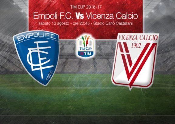 Empoli-Vicenza (terzo turno Coppa Italia): 2-0