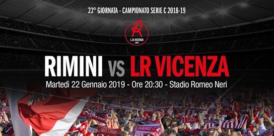 Rimini-L.R. Vicenza alle 18.30 in diretta su Rai Sport