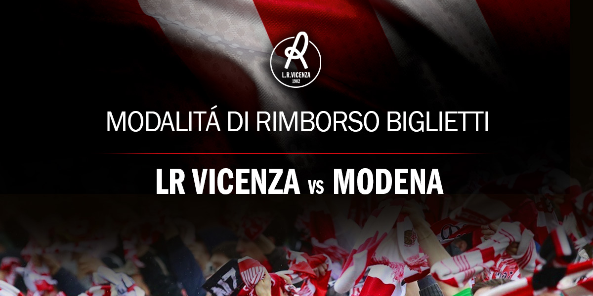 L.R. Vicenza-Modena: le modalità di rimborso del biglietto