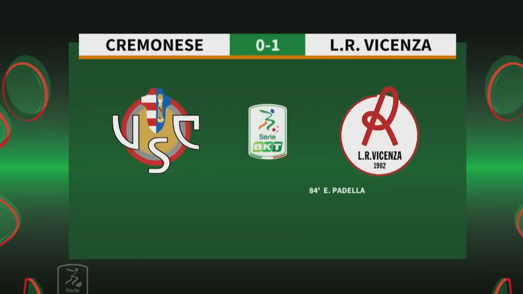 Gli highlights di Cremonese-L.R. Vicenza: 0-1