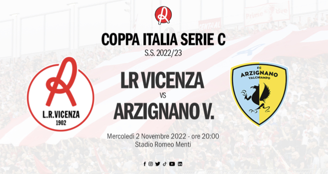 Coppa Italia serie C: data e ora di L.R Vicenza – Arzignano