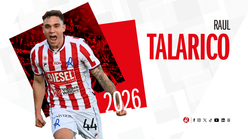 Ufficiale: Raul Talarico in biancorosso sino al 2026
